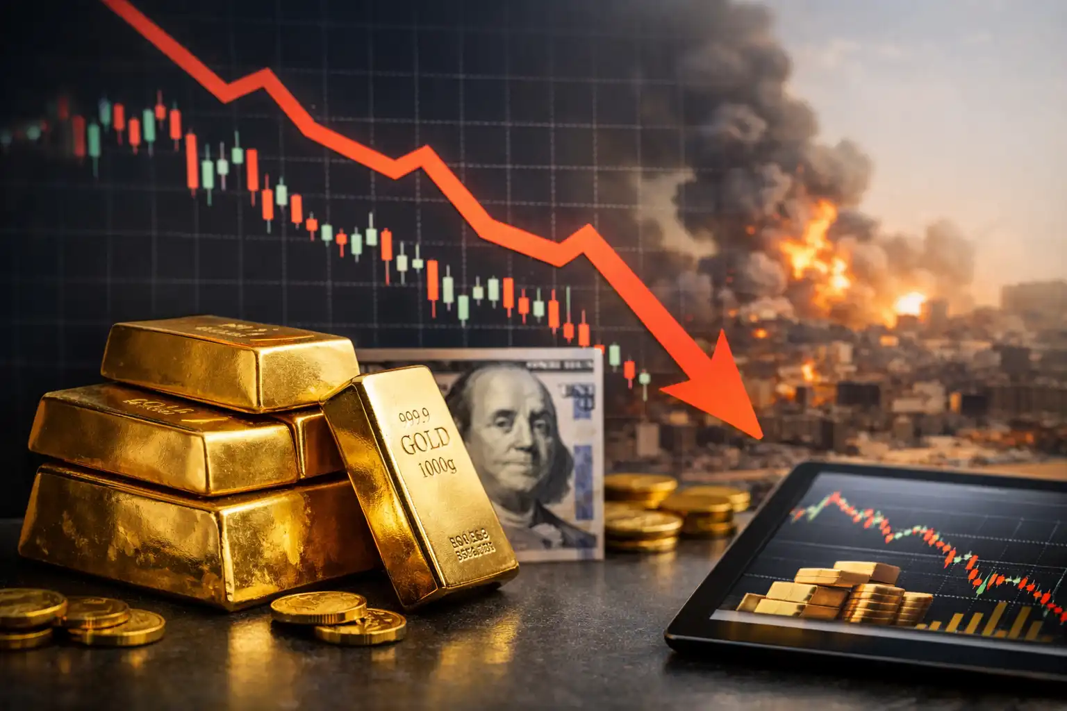 Goldpreis und Goldkurs fallen trotz Nahostkrise: Was Safe Haven, Gold ETF, USD und Inflationsschutz jetzt bedeuten (Gold Prognose 2026)